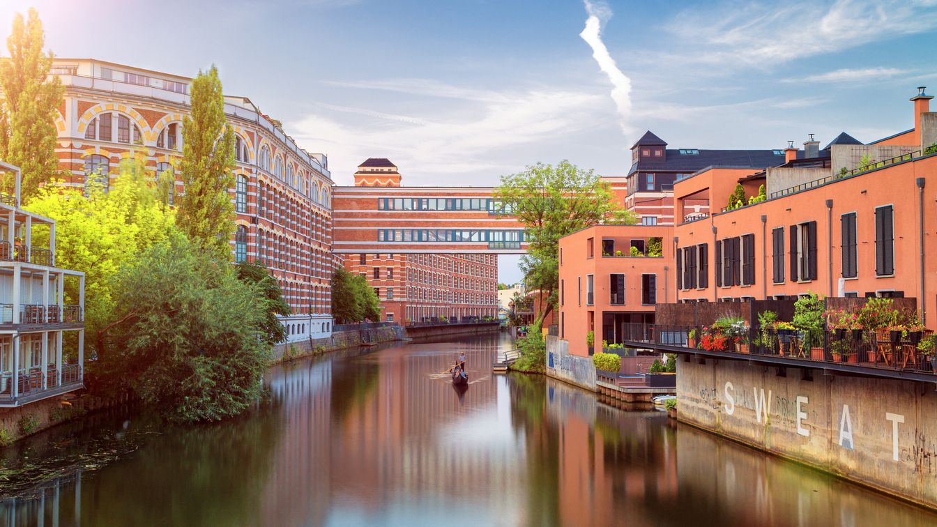 Tagungen und Konferenzen in Leipzig - Blick auf die Weiße Elster und die Buntgarnwerke im Leipziger Westen