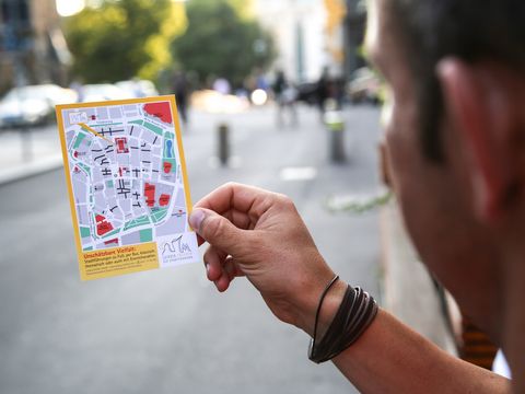 Rahmenprogramm Schätztour mit Übersichtskarte für Teilnehmende der interaktiven Stadtführung für Tagung & Konferenz Leipzig Convention