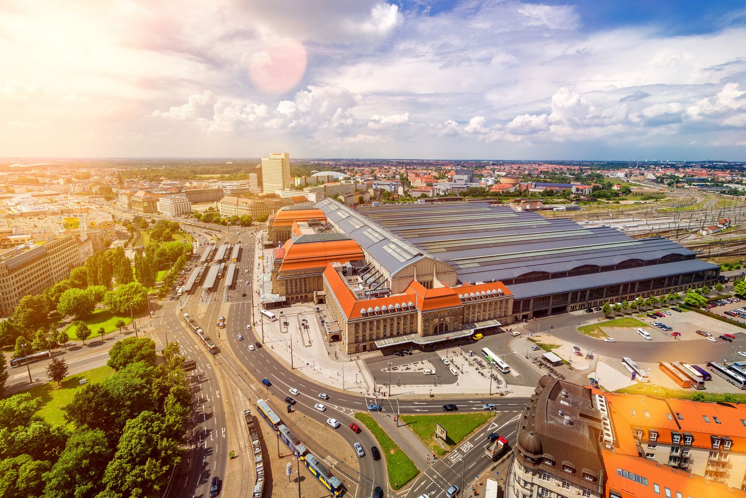 Tagungen und Konferenzen in Leipzig – Blick auf den Hauptbahnhof